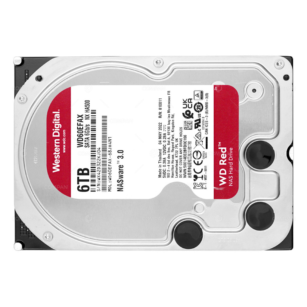 WD60EFAX  WESTERN DIGITAL RED NX HA500 HDD 6TB 5.4K SATA 6G 3.5" LFF 256MB CACHE